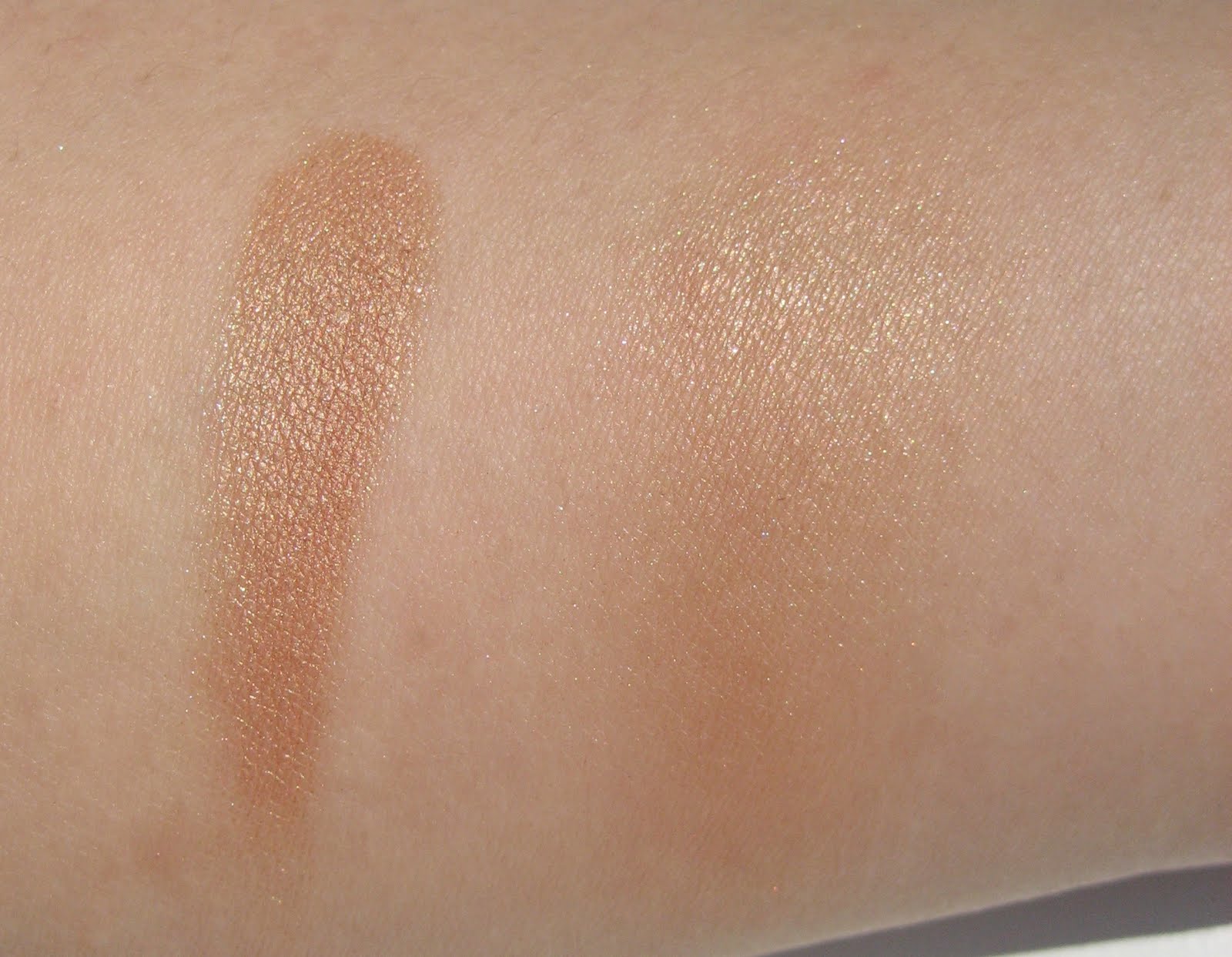 delicate hummingbird. MAC Trace Gold.