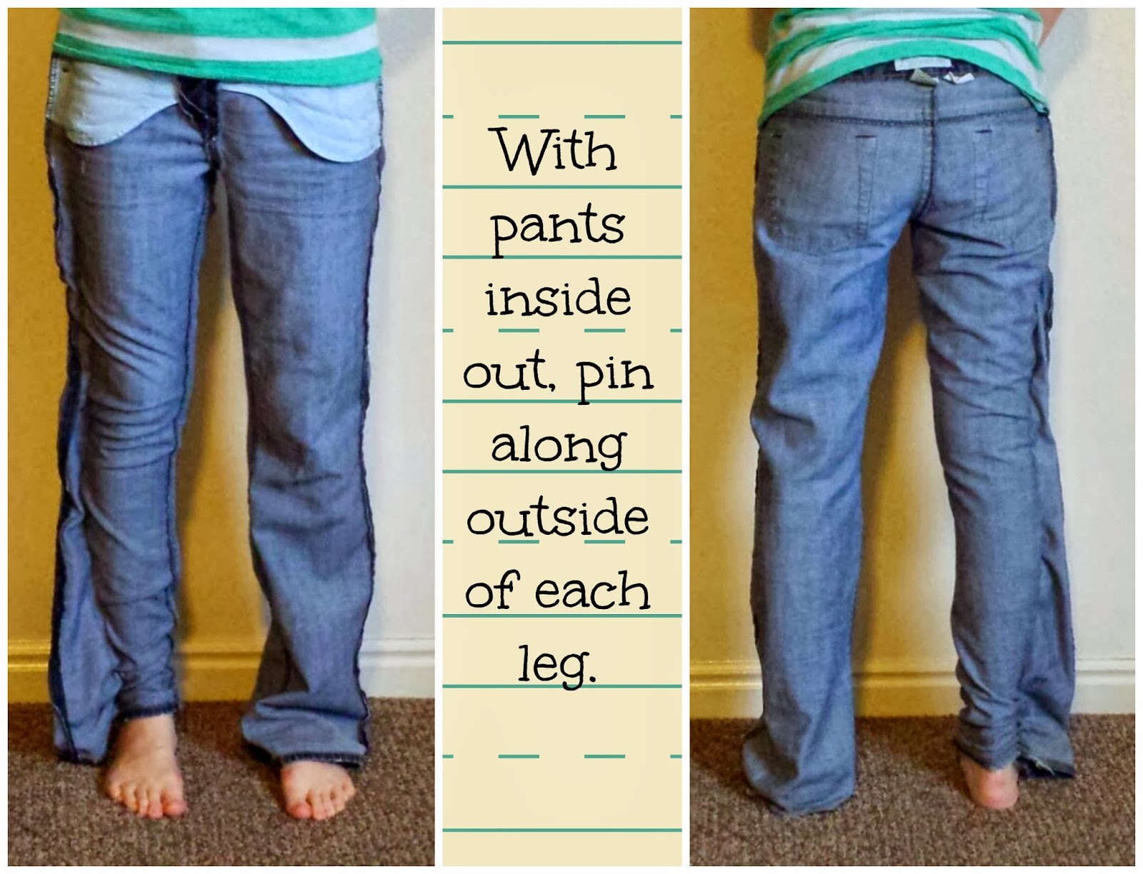 Retired Perfectionist: Give Your Old Jeans a Skinny Jean Makeover! Tutorial