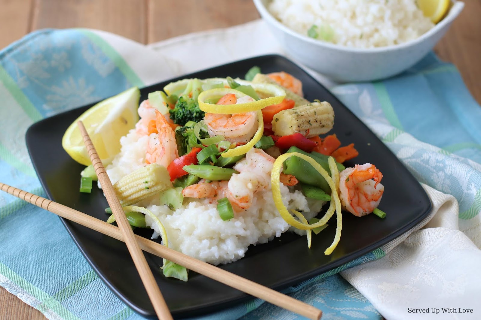 Garlic Butter Shrimp and Vegetables Served Up With Love