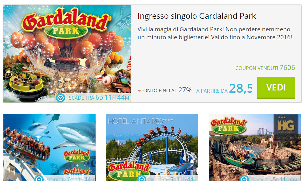 Tickets Gardaland Amusement Park Gardalanding