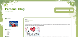 Personal Blog Blogger Template is good for personal blog, so its easy to customize without html or css knowledge