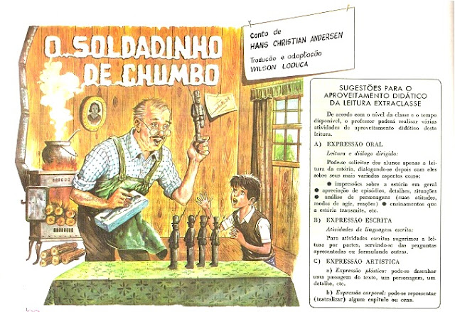 Gênero Textuais: CONTO O SOLDADINHO DE CHUMBO para IMPRIMIR, é um conto de Hans Christian Andersen - Livro Português Moderno.