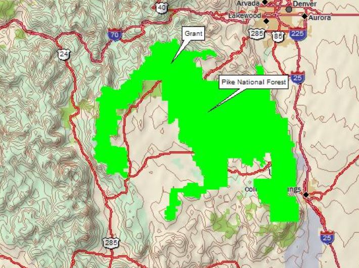 Pike National Forest Map - Visitor Map of Pike National Forest