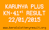 Karunya Plus Lottery KN-41 Result 22-01-2015
