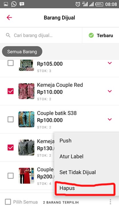 Cara Menghapus Produk di Aplikasi Bukalapak Cara Menghapus Produk di Aplikasi Bukalapak