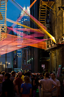 20 ft wide downtown austin alley Fusebox Festival event