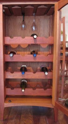 wood wine storage cabinet
