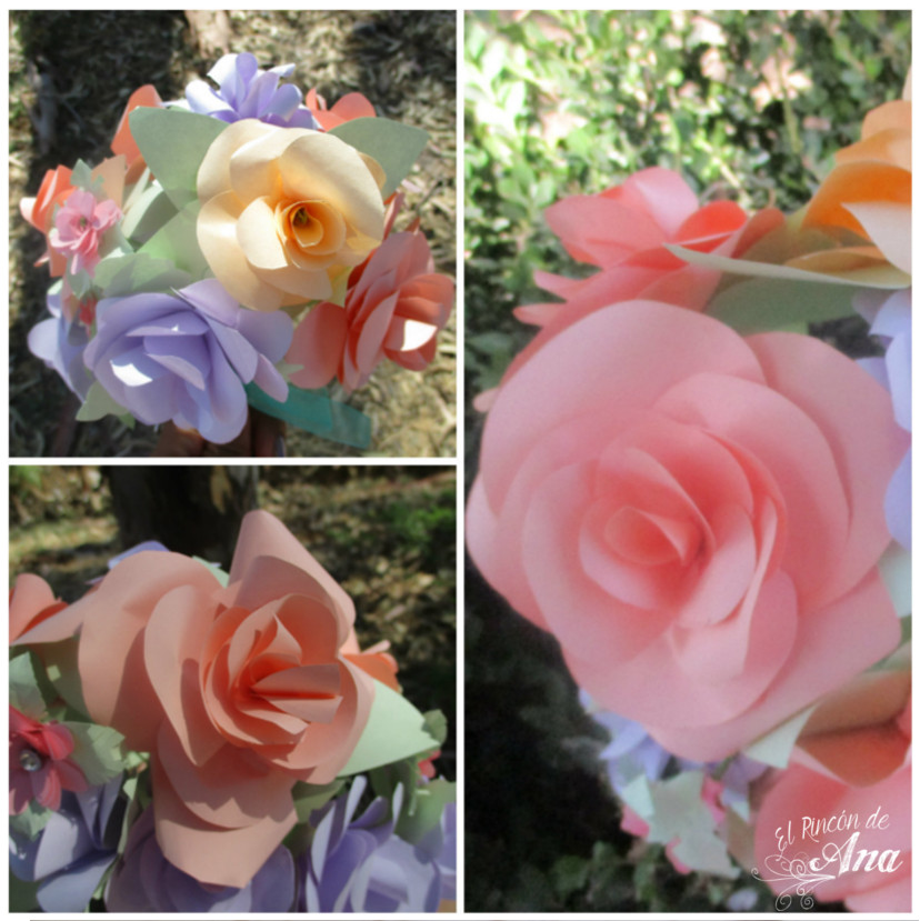 Ramo de flores de papel