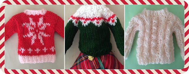 Knitted sweaters and jumpers for your Elf on the Shelf
