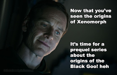 I'm sure some crazy fan would want it. alien covenant movie meme black goo