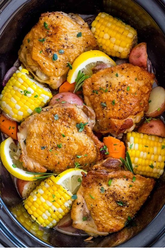 Slow Cooker Chicken Thighs