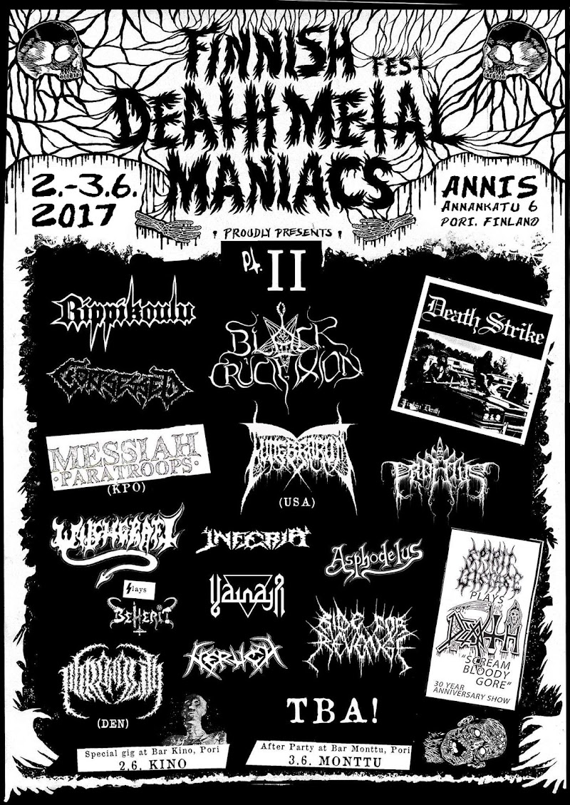 Click to go to the Facebook event! Finnish Death Metal Maniacs Fest 2017
