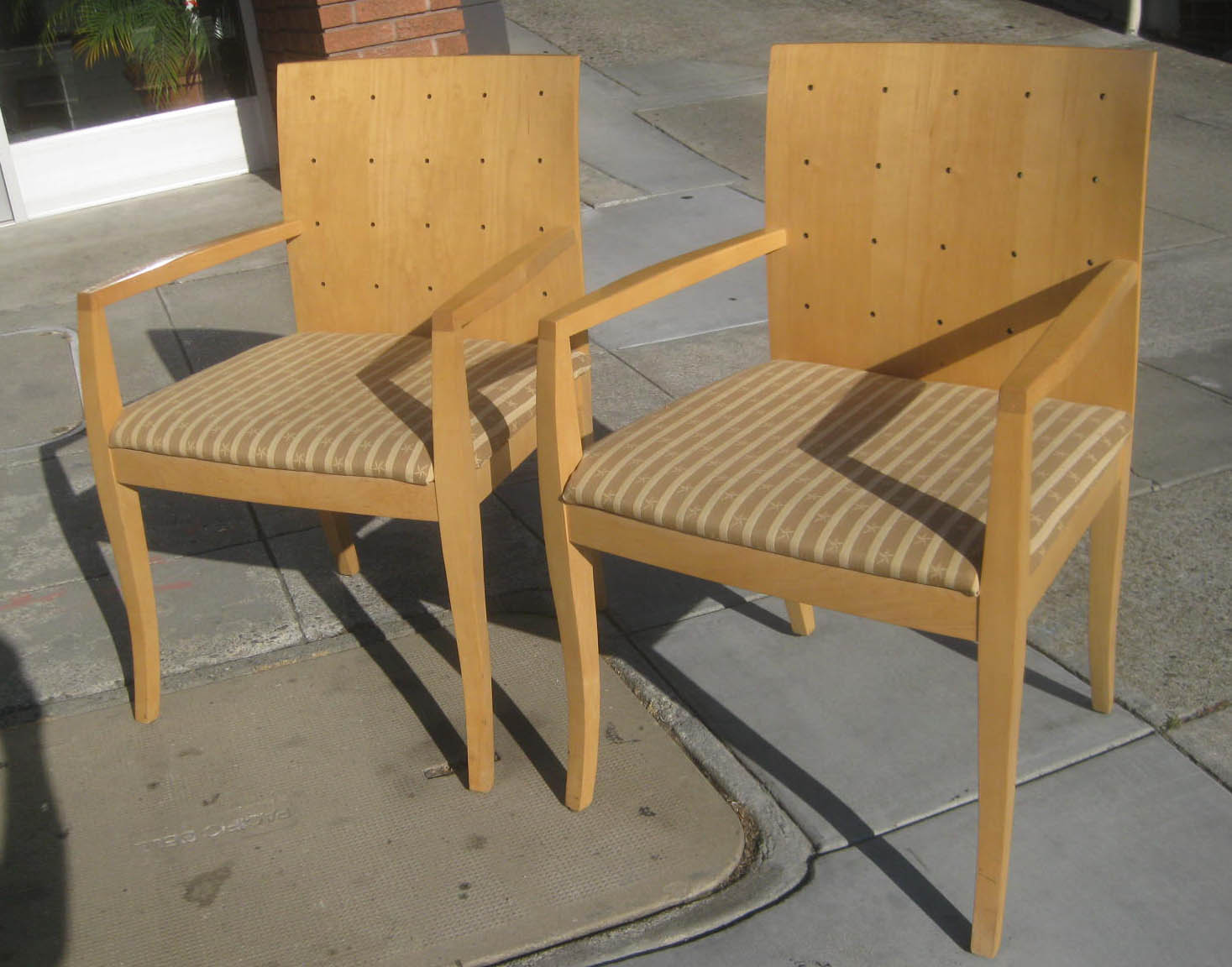 UHURU FURNITURE & COLLECTIBLES SOLD 2 Blonde Wooden Chairs 35