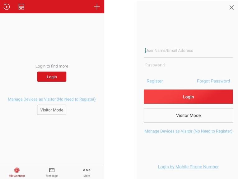 How to use the Visitor Mode on Hik-Connect app