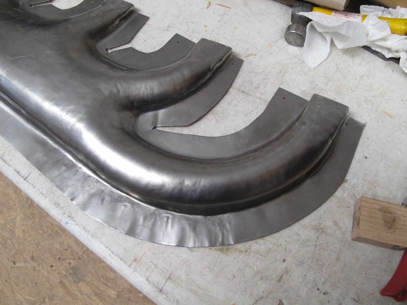 Curtiss OX-5 Rebuild: First Good Exhaust Manifold Shell Half