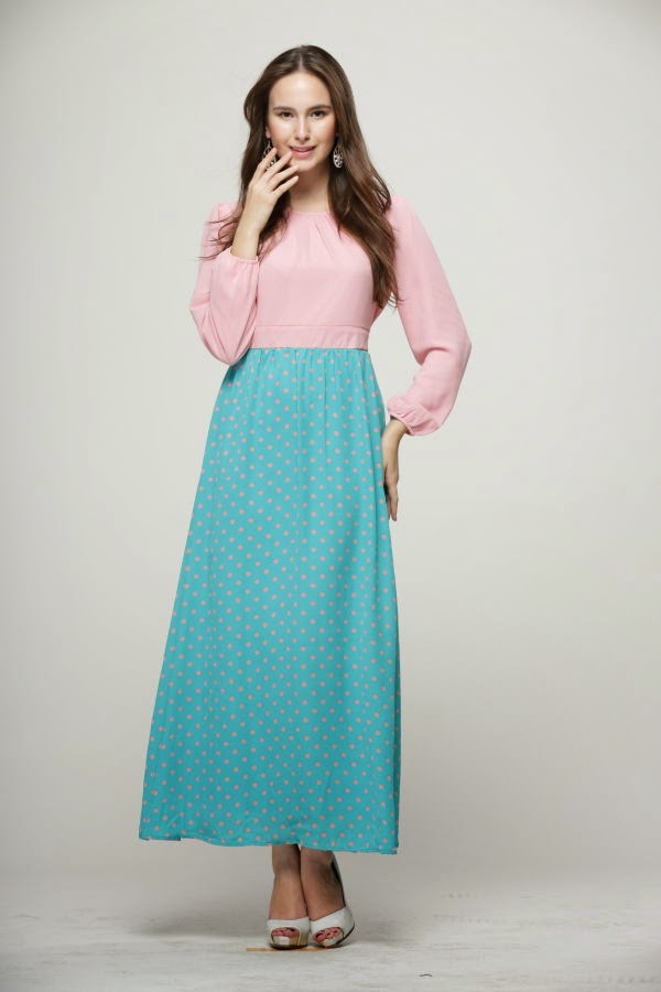 pink bubblegum princess Dress  Maxi Muslimah Online 