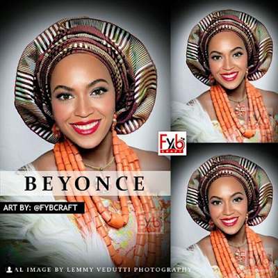 1a Check out these cute photos of American celebs in African outfits