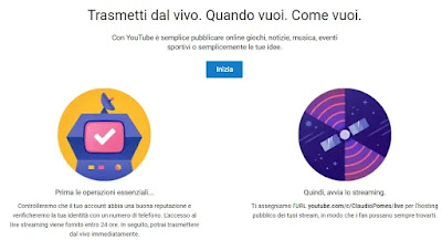 diretta su youtube diretta da pc