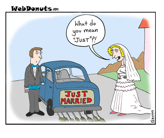 Just Married Jokes ~ Silly Bunt