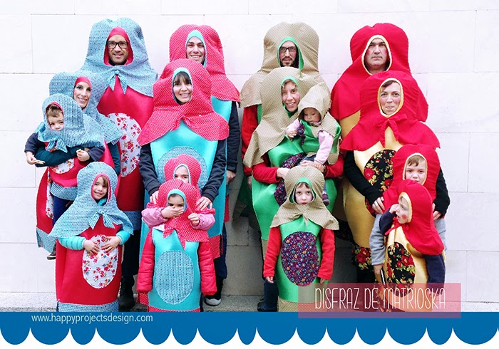 Disfraz original para familias: muñecas rusa Disfraz original para familias: muñecas rusa