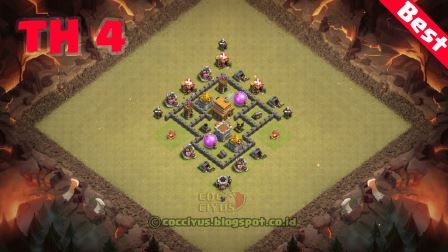 Pertahanan Clash of Clans Town Hall 4 War Base Layout Pertahanan Clash of Clans Town Hall 4 War Base Layout