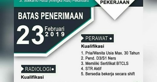 Lowongan Pekerjaan Apoteker, Perawat dll di Rumah Sakit Sansani 2019