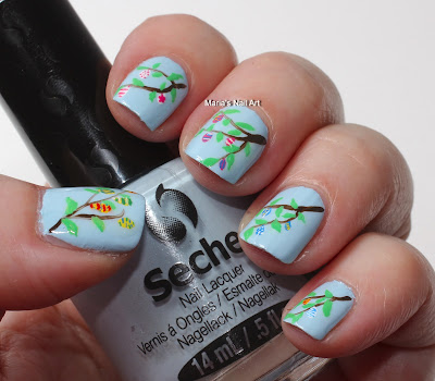 Marias Nail Art and Polish Blog: Easter eggs on branches - Artsy Wednesday