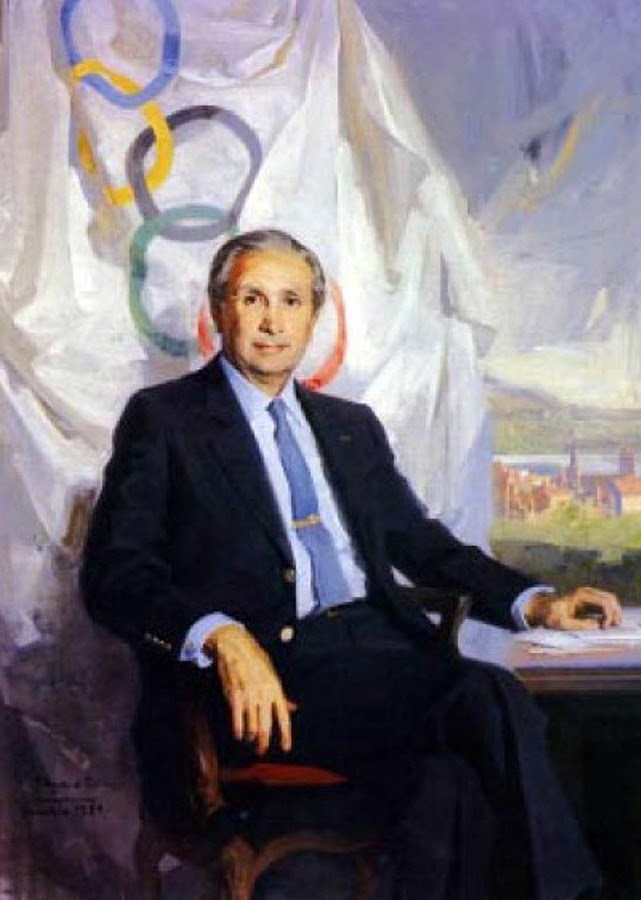 Retrato de Juan Antonio Samaranch Retrato de Juan Antonio Samaranch, Félix Revello de Toro, Revello de Toro, Pintores Malagueños, Retratos de Revello de Toro, Pintor español, Pintores de Málaga, Pintor Revello de Toro