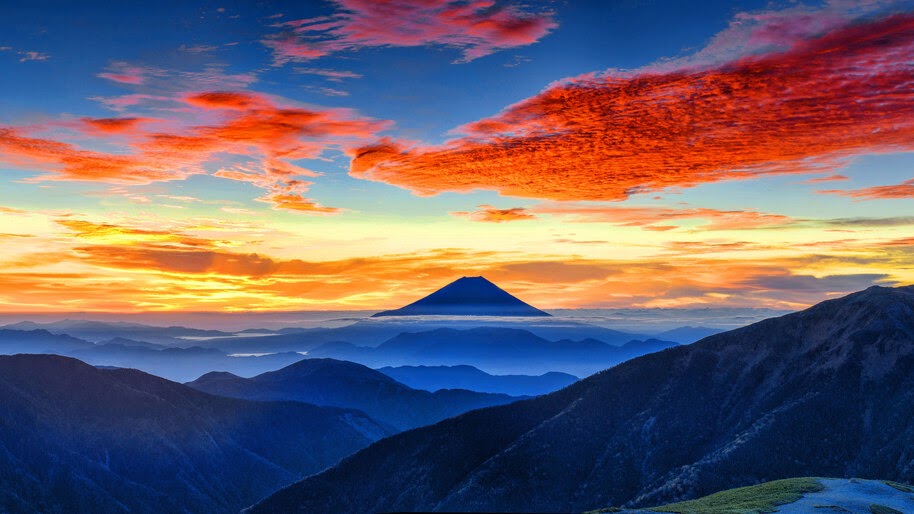 Mount Fuji, Colorful, Sky, Mountain, Scenery, 8K, #4.2328