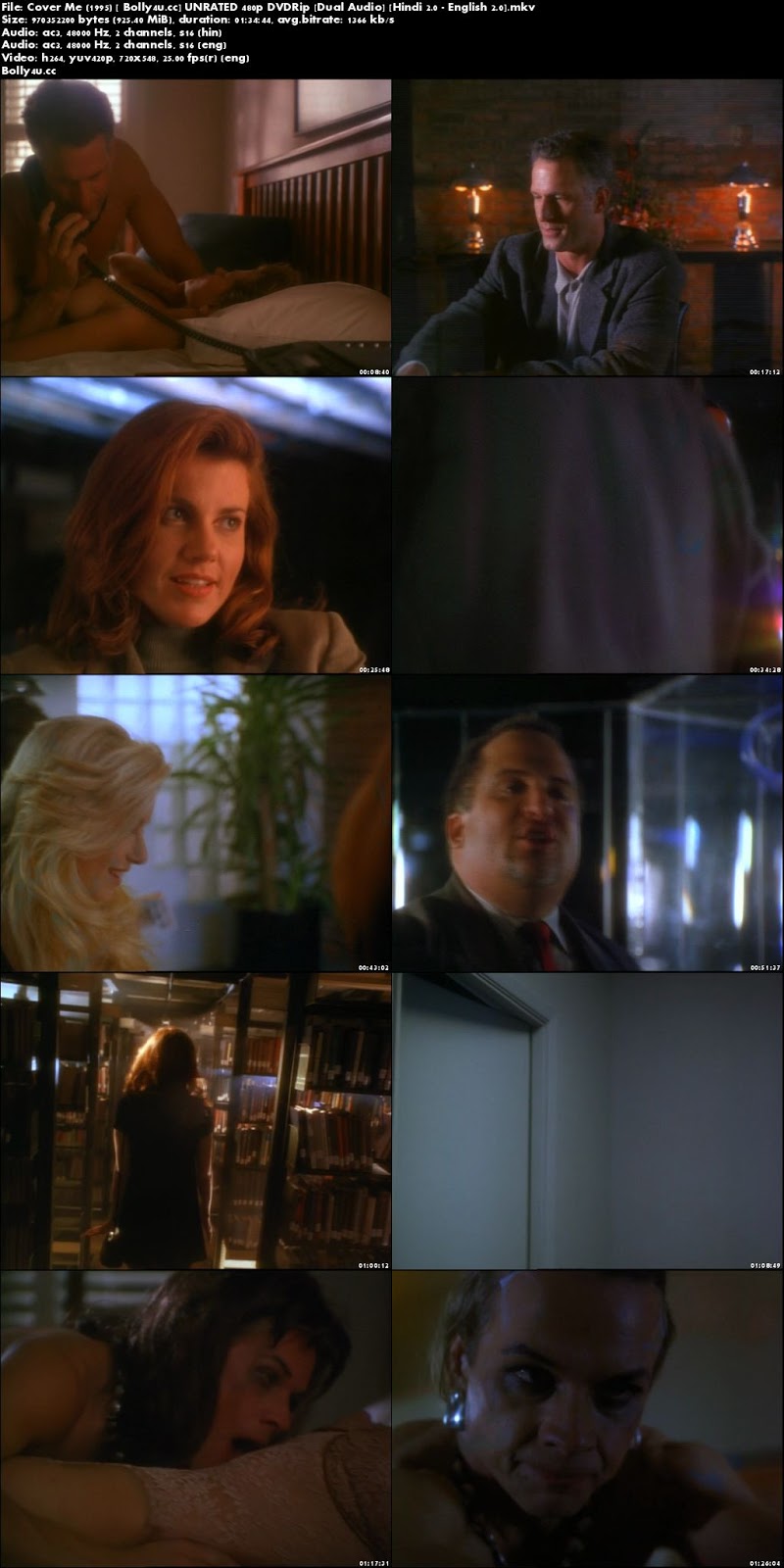 Cover Me 1995 DVDRip 300MB UNRATED Hindi Dual Audio 480p Download