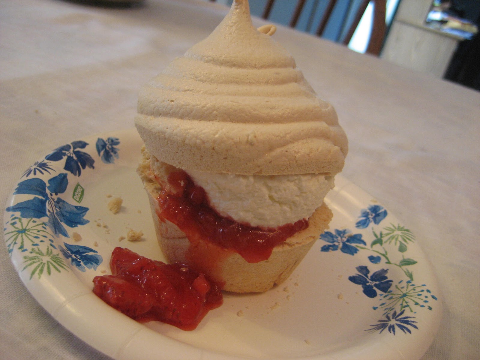 Teacher, Baker, Gourmet Meal Maker Meringue Cupcakes with Strawberry