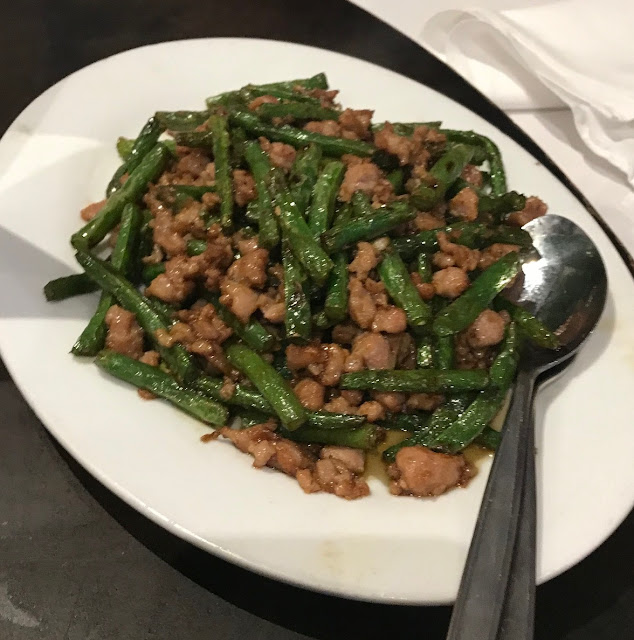 Shark Fin Inn, Melbourne, green beans and pork