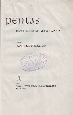 Pentas oleh Abu Bakar Dahlan - Balai Pustaka 1960