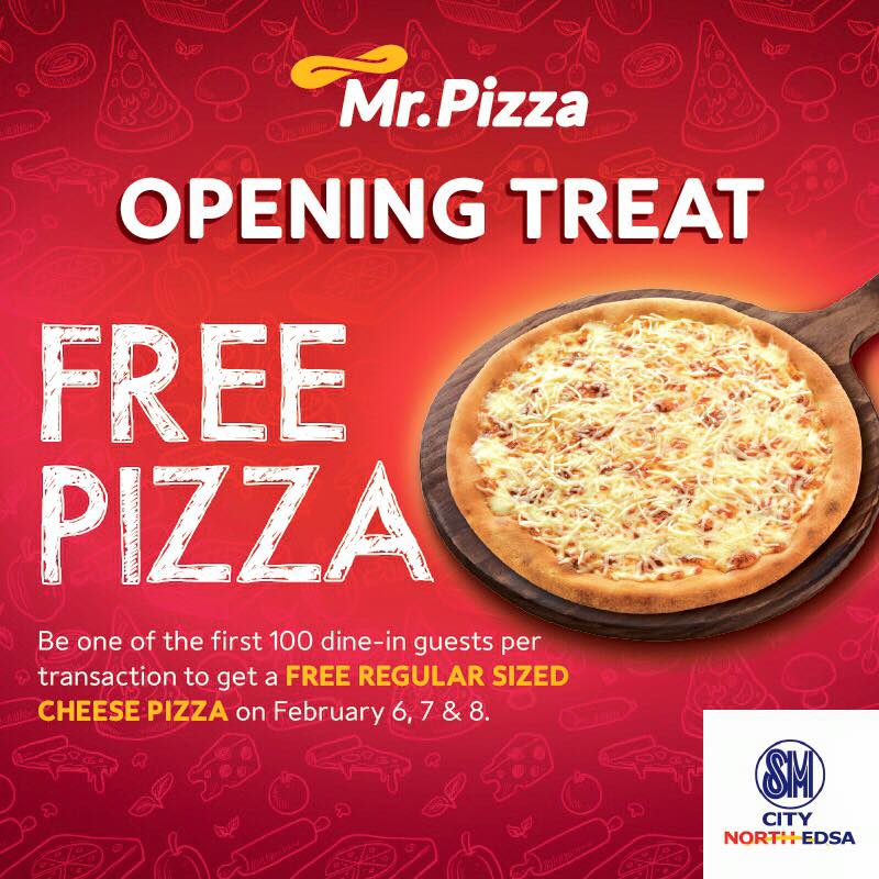 Manila Life Free Pizza at Mr. Pizza's opening at SM City North The Block!