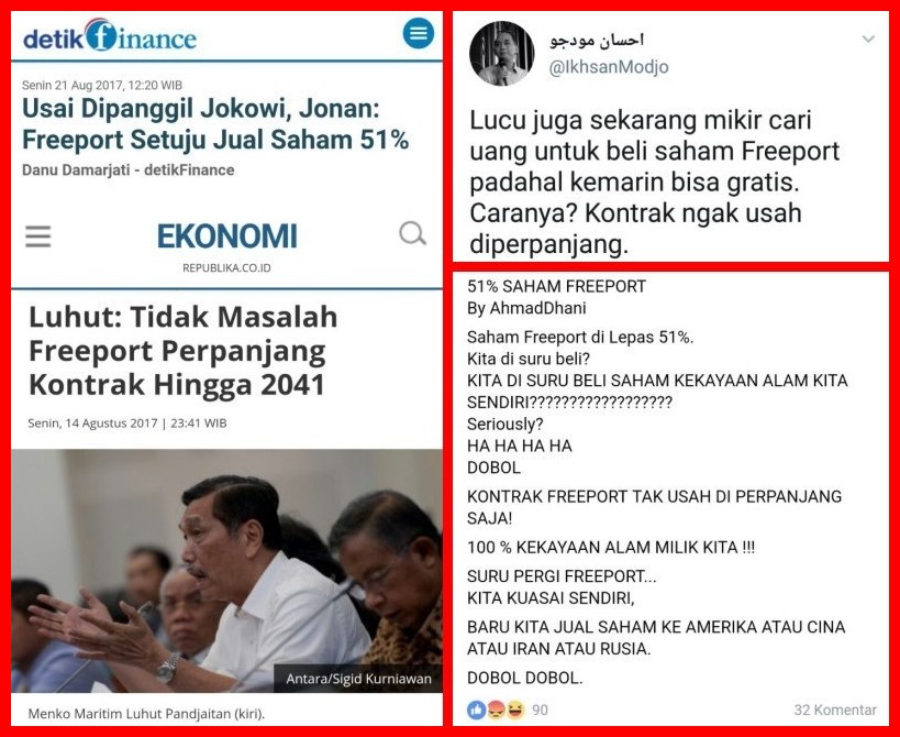 51% SAHAM FREEPORT Kita Suruh Beli? Beli Saham Kekayaan Alam Milik ... portal islam Saham Freeport di Lepas 51%.
