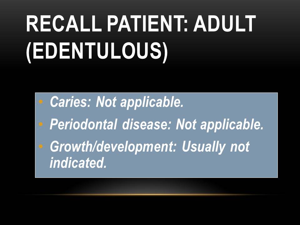 Dentistry Radiographic Image Selection Criteria
