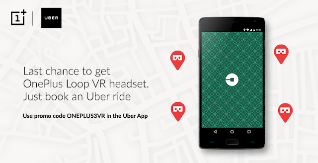 OnePLUS VR LOOP Giveaway with Uber Ride