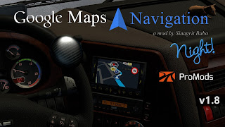 ETS 2 - Google Maps Navigation Night Version for ProMods v1.8 ets 2 google maps navigation night version for promods v1.8