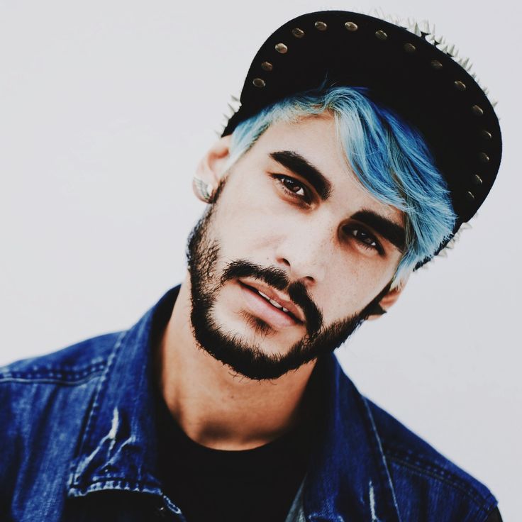 All About Hairstyle Blue Hair Colour For Men