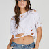 Go Wild Distressed Crop Top - NECESSARY CLOTHING