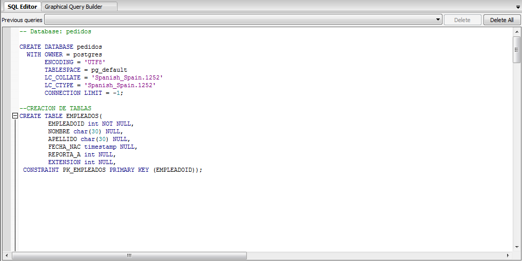 PostgreSQL: Creación de la Base de Datos (Script)