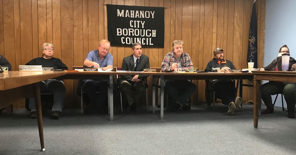 Mahanoy City Borough Council Meeting Notes December 2018