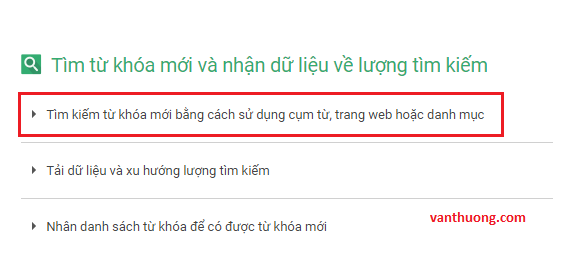 Phân tích từ khóa bằng Keyword Planner Phân tích từ khóa bằng Keyword Planner