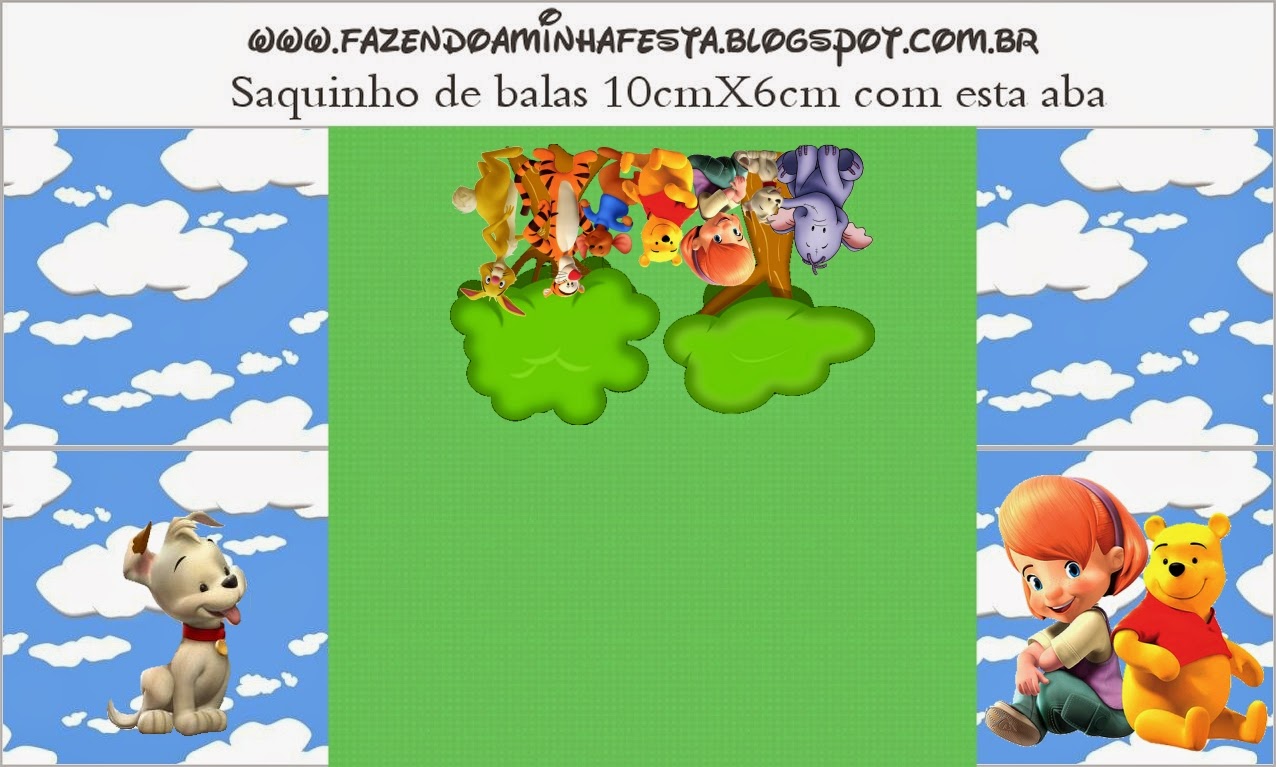 Winnie the Pooh: Etiquetas Candy Bar para Imprimir Gratis.