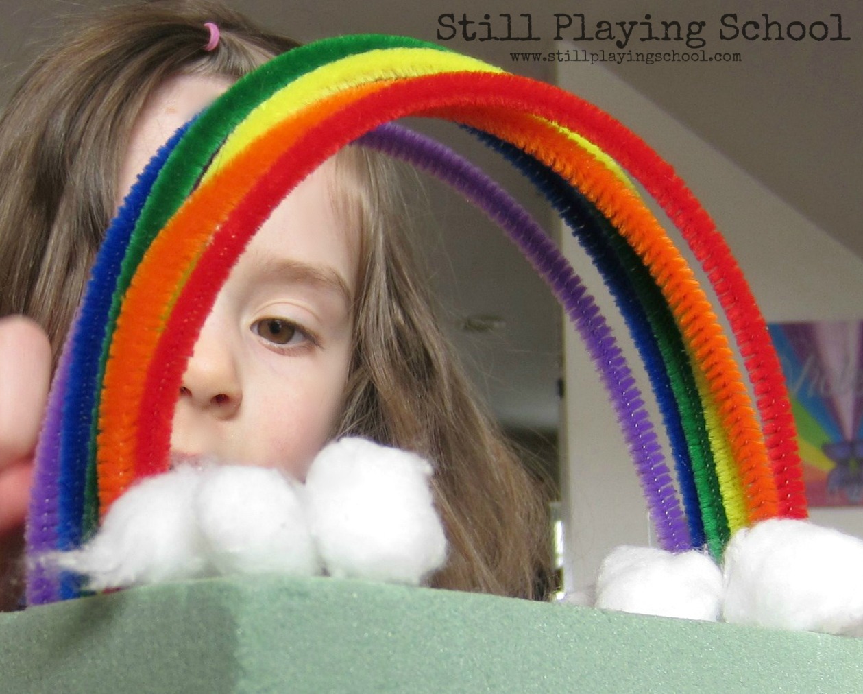Pipe Cleaner Rainbow Still Playing School