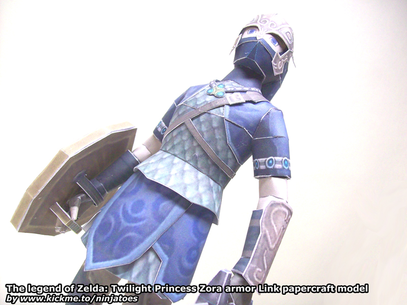 Ninjatoes' papercraft weblog: #OnThisDay (2009): D/L #papercraft #Zelda  Twilight Princess Zora armor Link (ZaL):