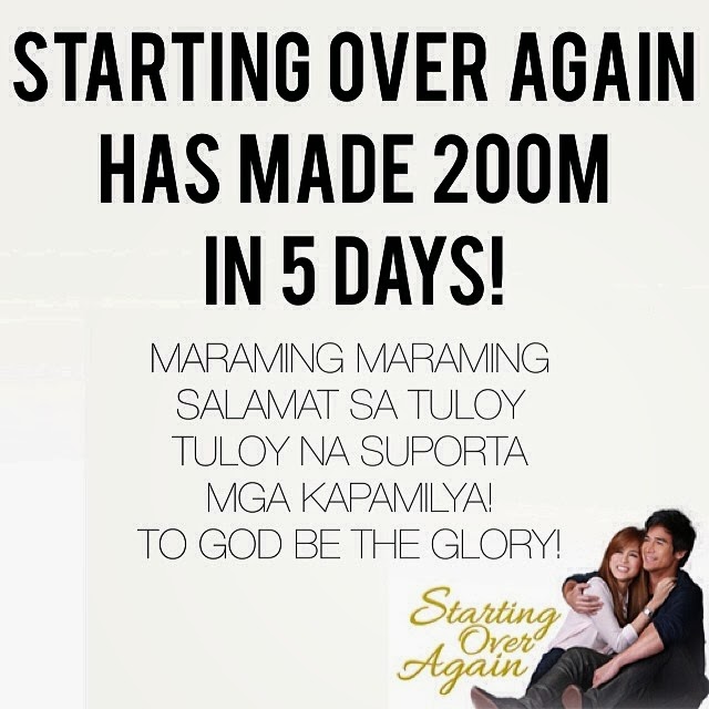 Starting Over Again made 200 Million in 5 days