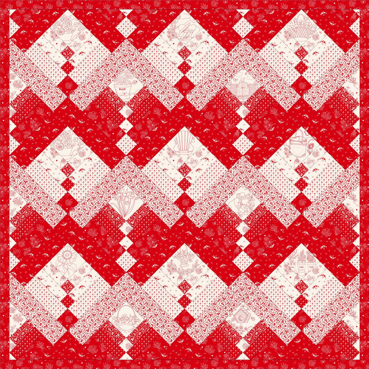 Quilt Inspiration Free pattern day! Red and white quilts (part 1)