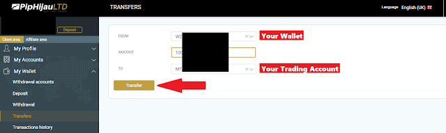 Transfer From Wallet to Trading Account Transfer From Wallet to Trading Account