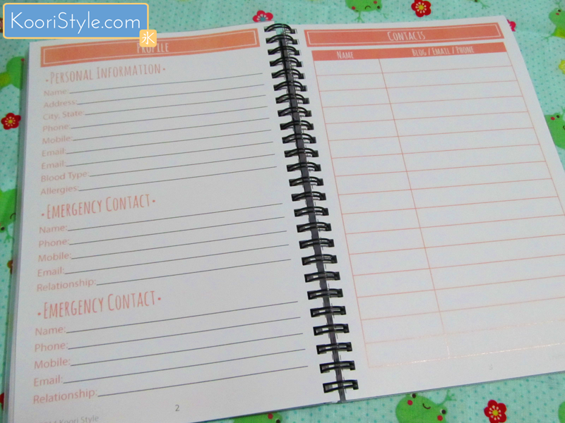 Weekly and Monthly Blog Planner Printable PDF at KooriStyle.com Cute Kawaii Koori Style KooriStyle Weekly Monthly Blog Planner Agenda Organization Printable PDF Blogging